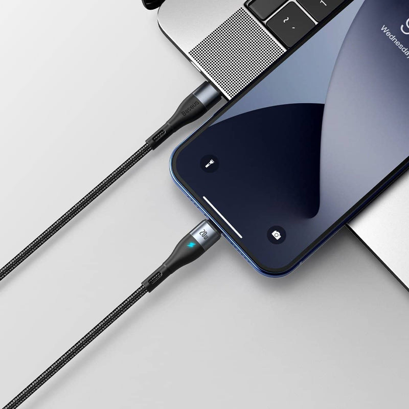 Baseus Zinc Magnetische USB-C naar Lightning iPhone Oplaadkabel 20W 1 Meter