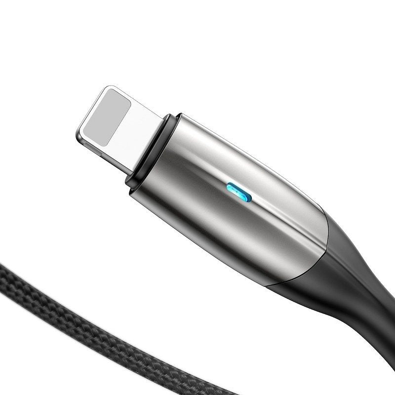 Baseus USB Lightning Kabel met LED 2,4A 0,5 Meter