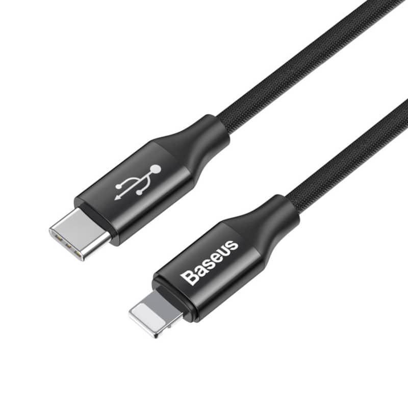 Baseus USB-C - Lightning Nylon Gevlochten Kabel 1 Meter