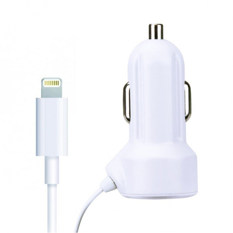Gecko Car Charger Lightning 2.1A Wit